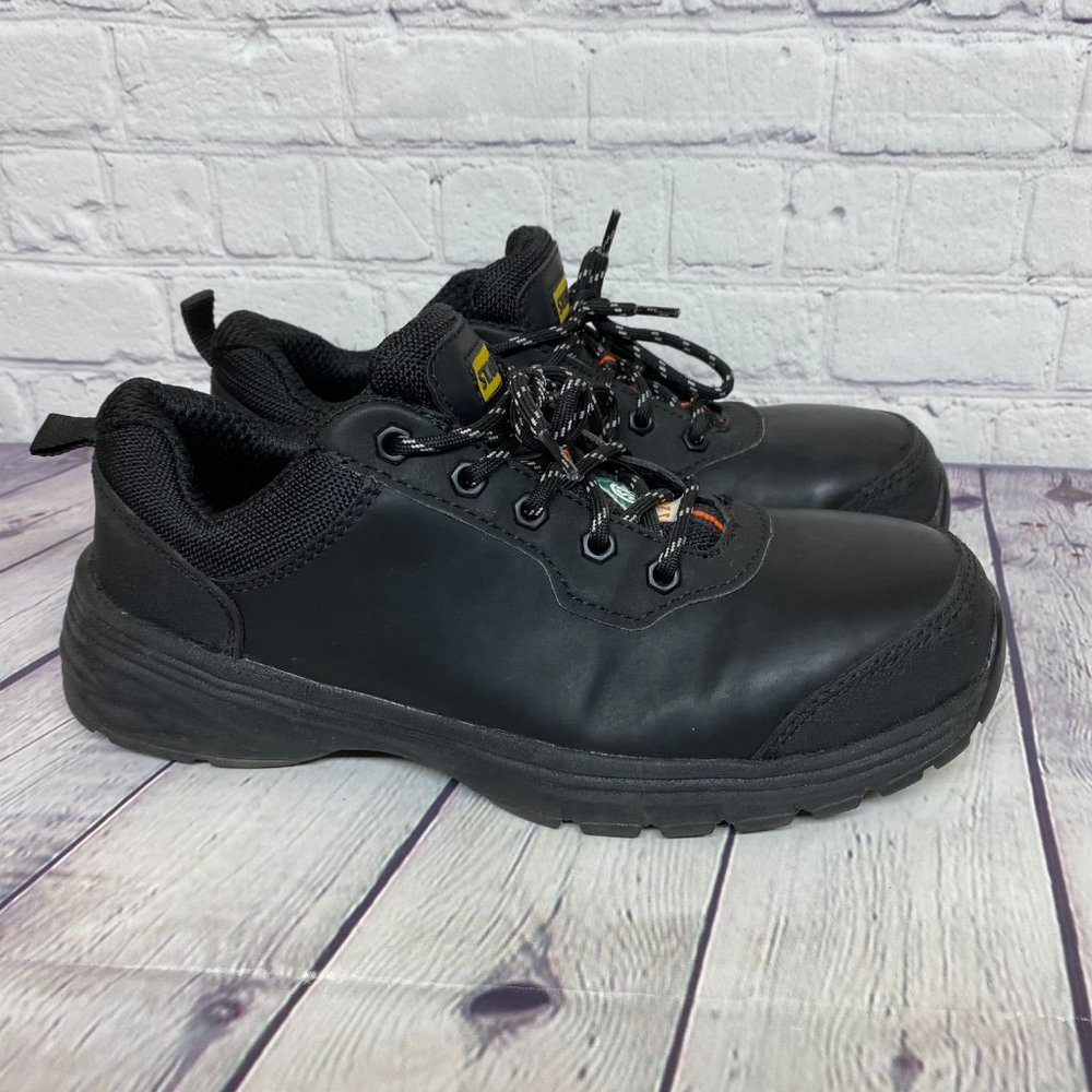 Stanley Steel Toe Safety Work Boots Men Size 8 Black 187-2540-8 Low Cut CSA - Picture 4 of 7